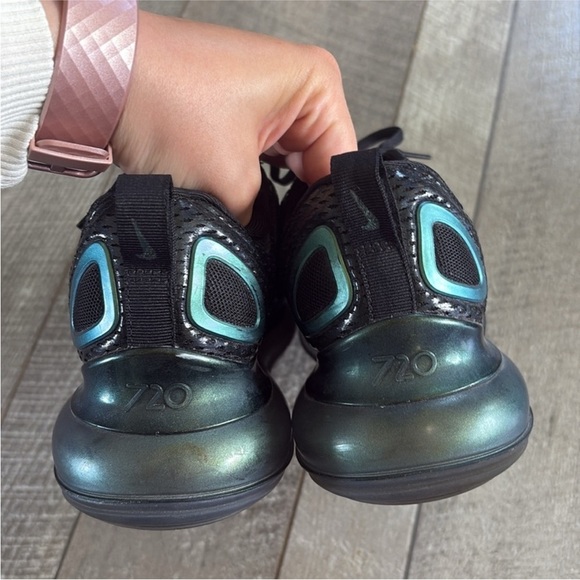 Nike Air Max 720 Size 7 Throwback Future Iridescent Green and Black Shoes. - Picture 10 of 12
